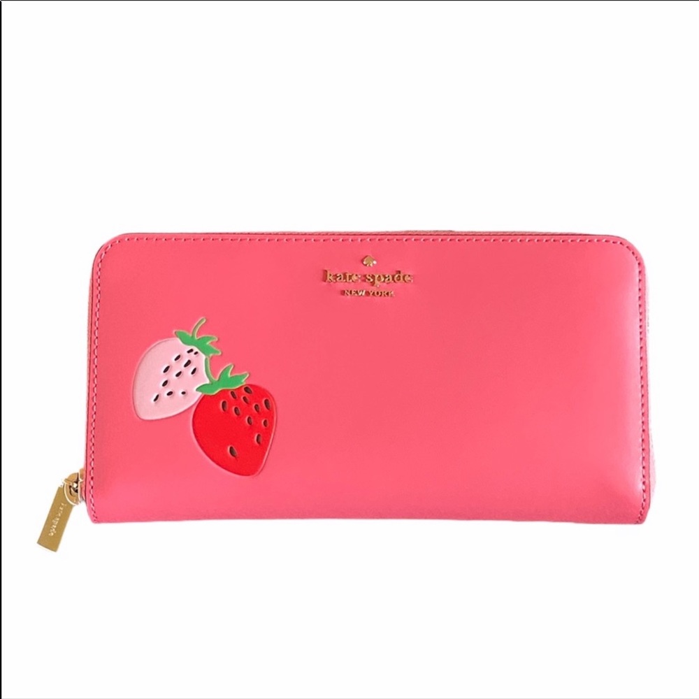 Special Kate Spade Limited Edition Picnic In The Park Strawberry Large Wallet.